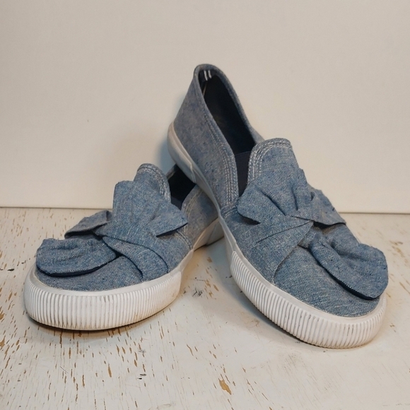 Nautica Blue Canvas Twist Bow Slip-on Loafers Size 10 Shoes Casual Preppy Resort - Picture 10 of 10